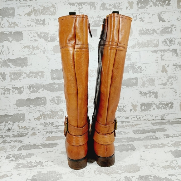 Nine West American Heritage Collection Sassy Fran Cognac Brown Riding Boots I728 - Picture 6 of 16